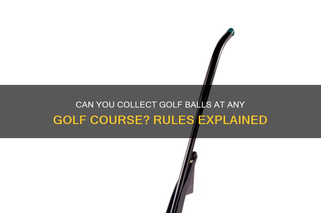 can i collect golf balls aqt any golf course