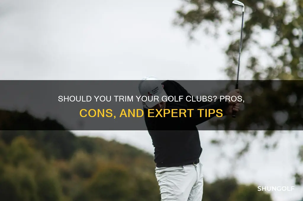can i cut down my golf clubs