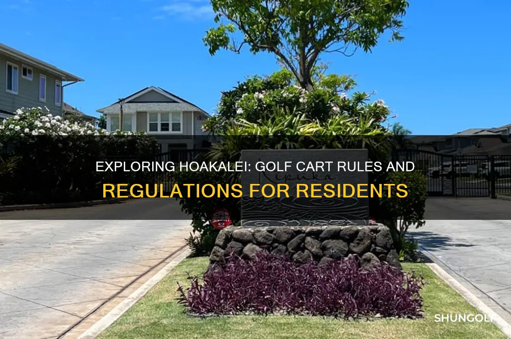 can i drive a golf cart around in hoakalei