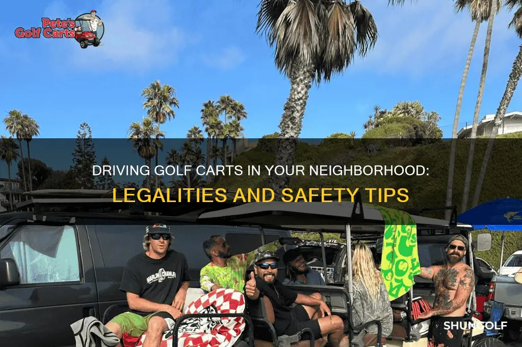 can i drive a golf cart around my neighborhood