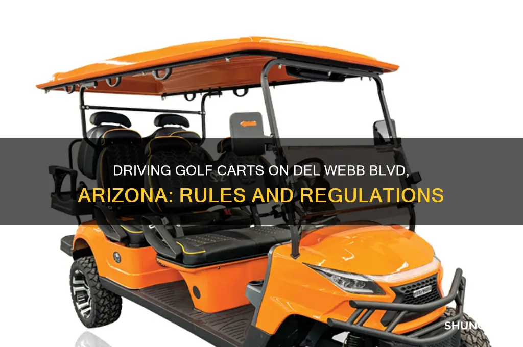 can i drive golf cart on del webb blvd arizona