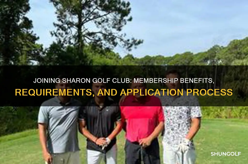 can i join sharon golf club