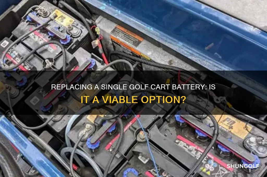 can i just replace one battery on my golf cart