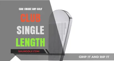 Can You Make Any Golf Club Single Length? A Guide