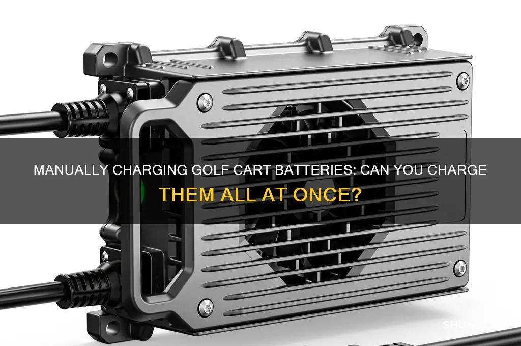 can i manually charge golf cart batteries all at once