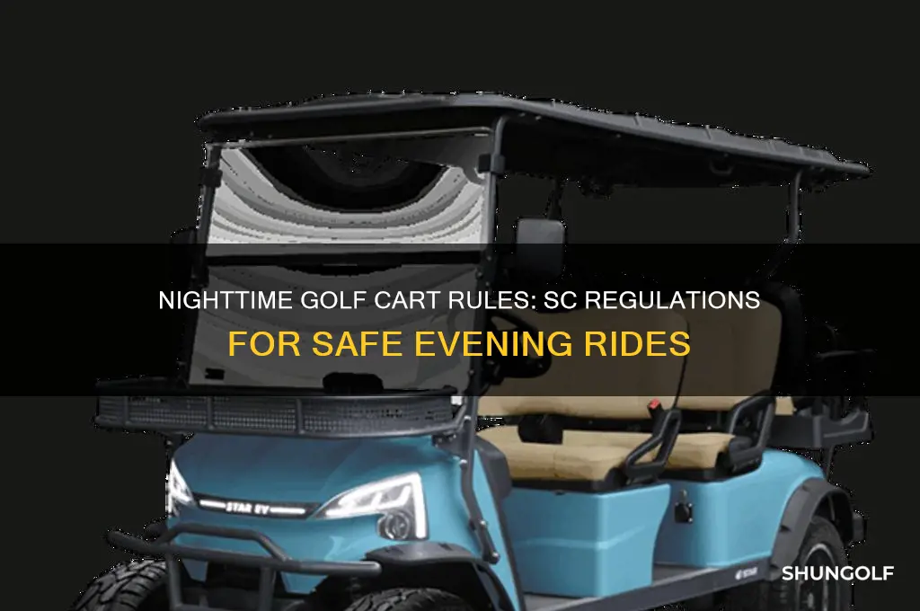 can i operate my golf cart at night in sc