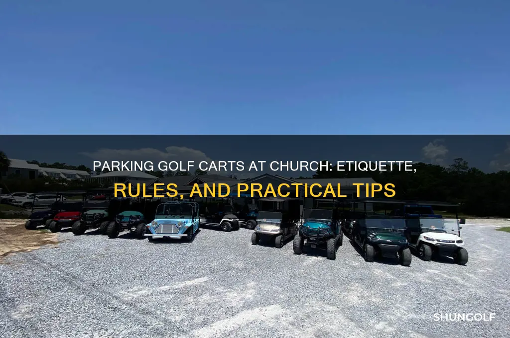 can i park a golf cart at a church