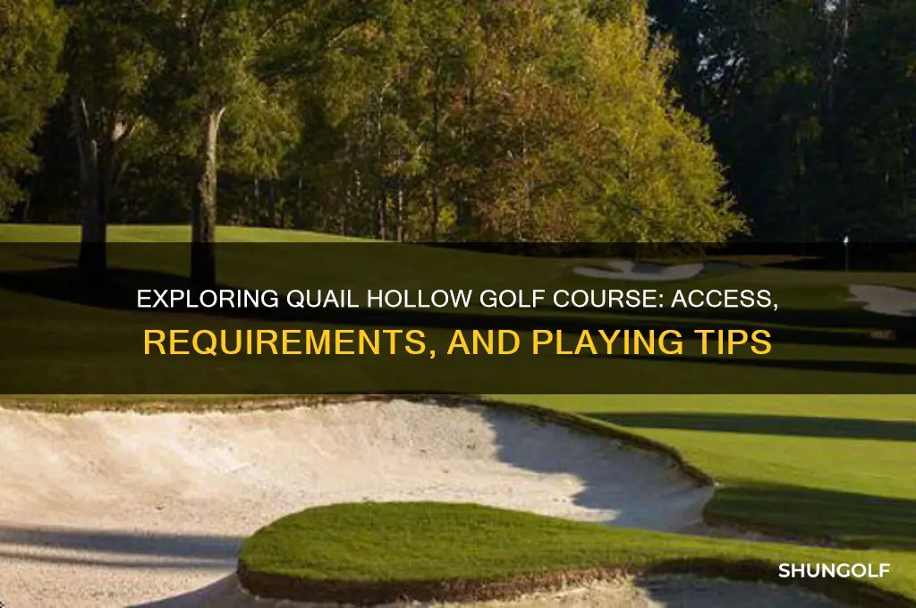can i play at quail hollow golf course