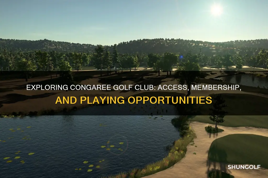 can i play congaree golf club