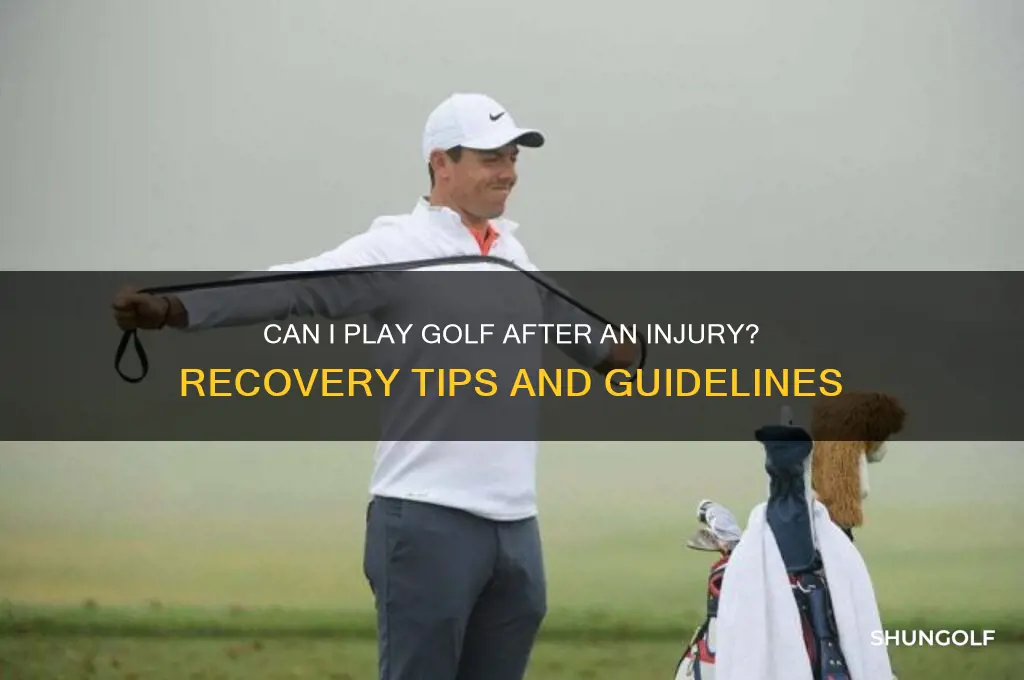 can i play golf after a
