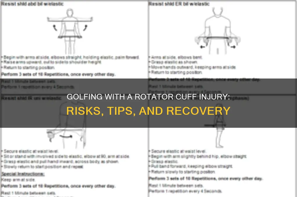 can i play golf with a rotator cuff injury