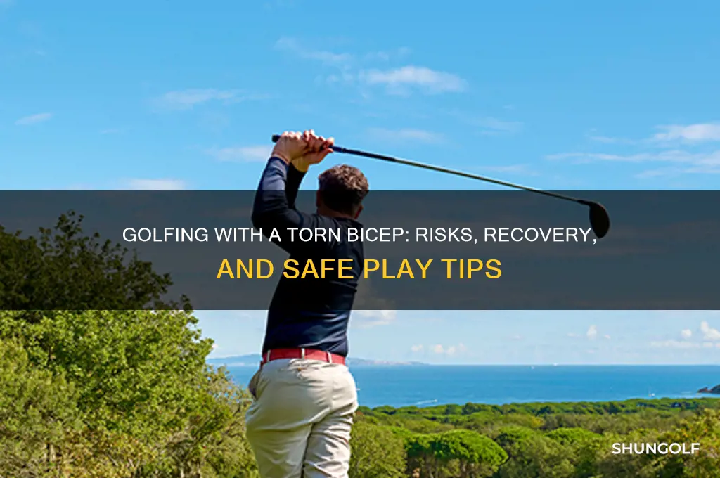can i play golf with a torn bicep