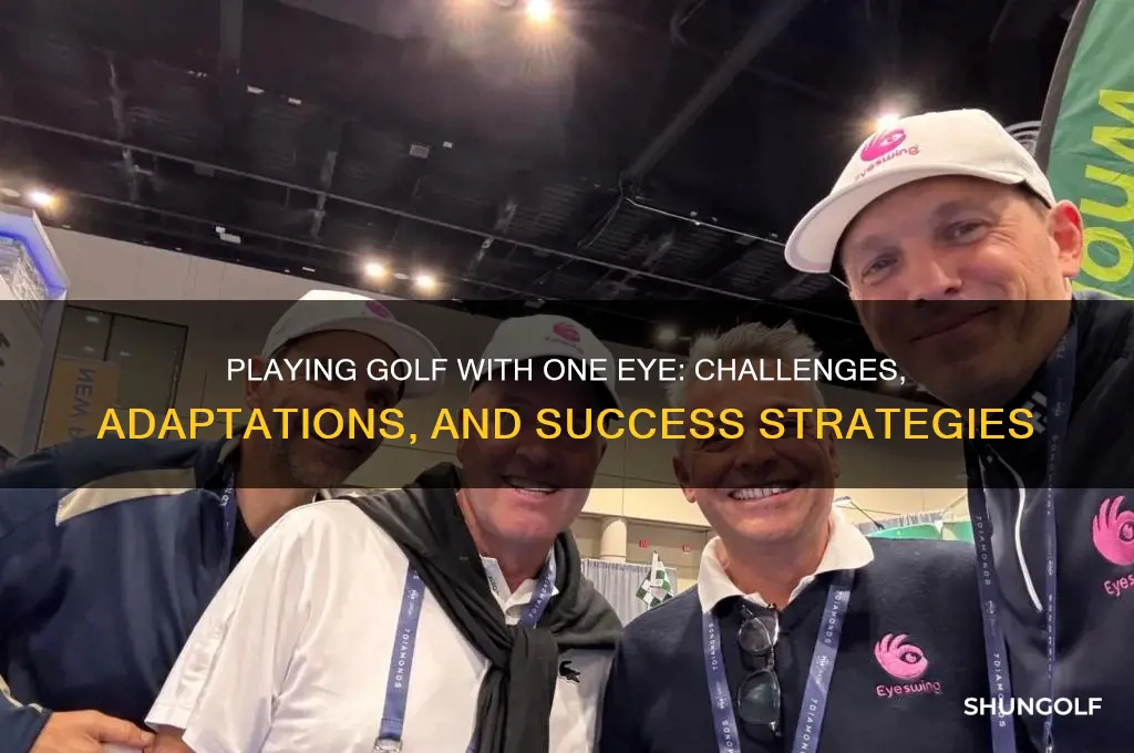 can i play golf with one eye