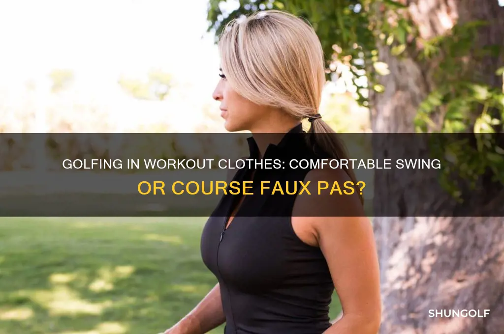 can i play golfing in workout clothes