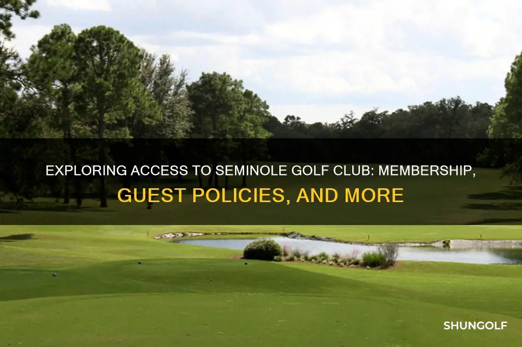 can i play seminole golf club