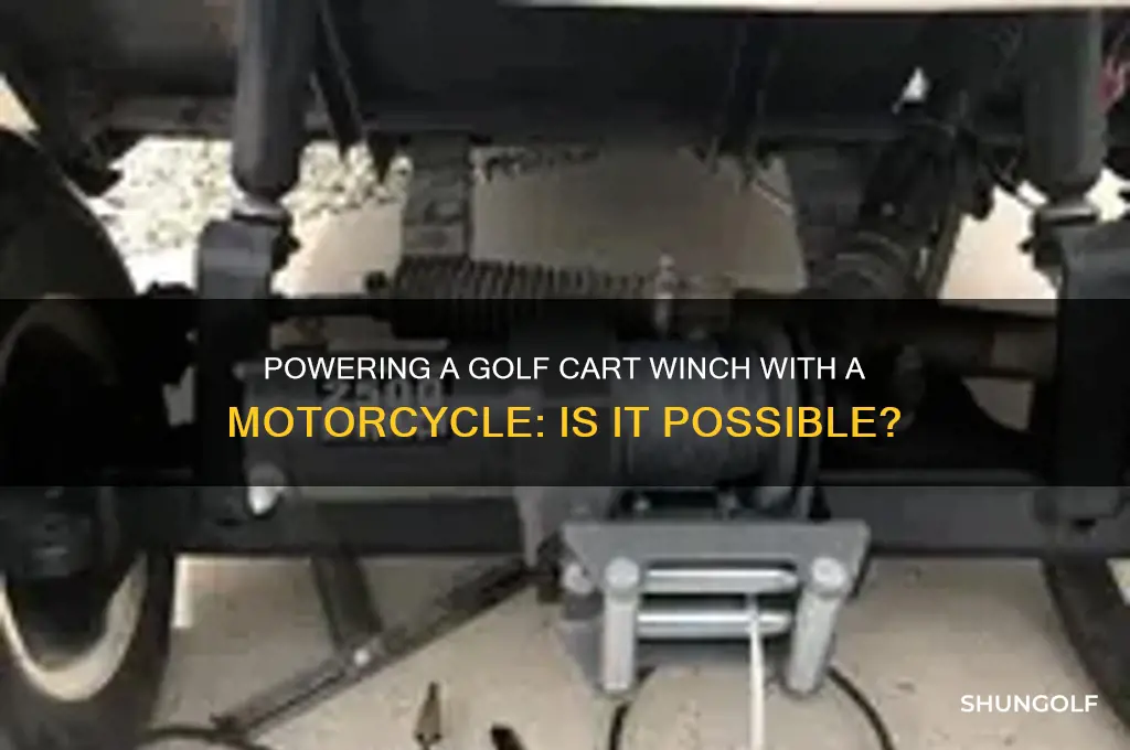 can i power golf cart winch with motorcycle