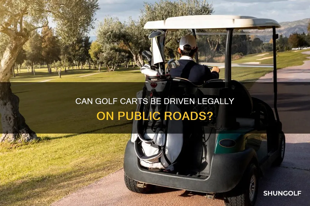 can i ride a golf cart on the road
