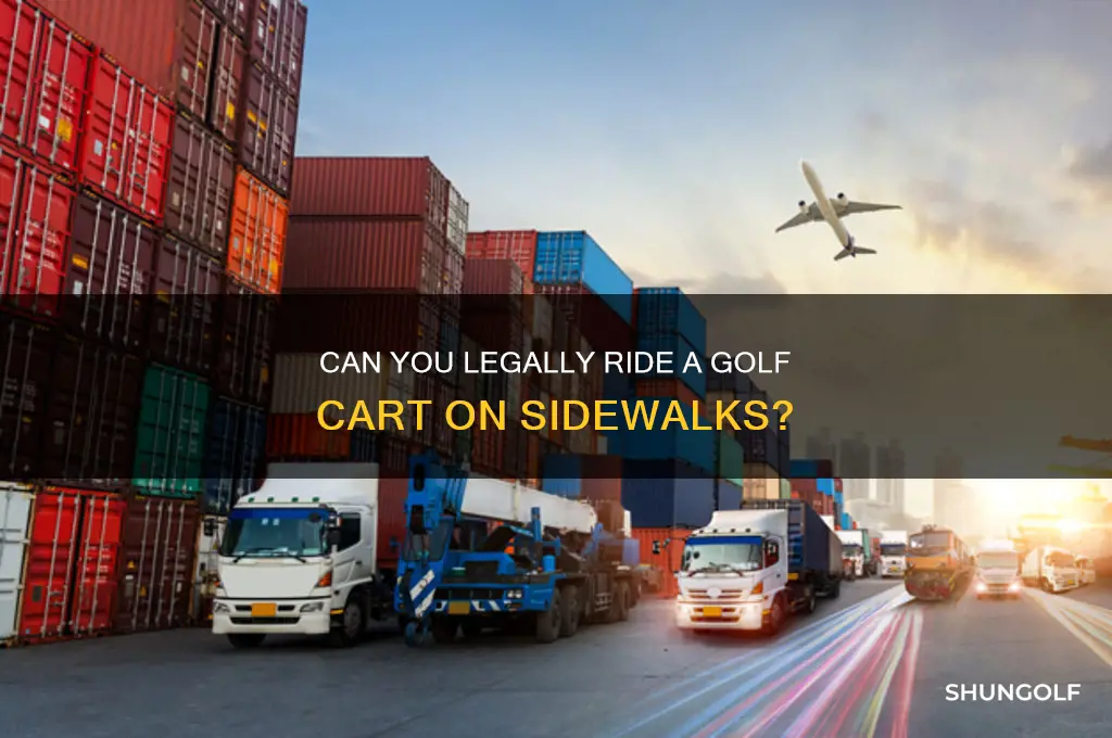 can i ride golf cart on sidewal