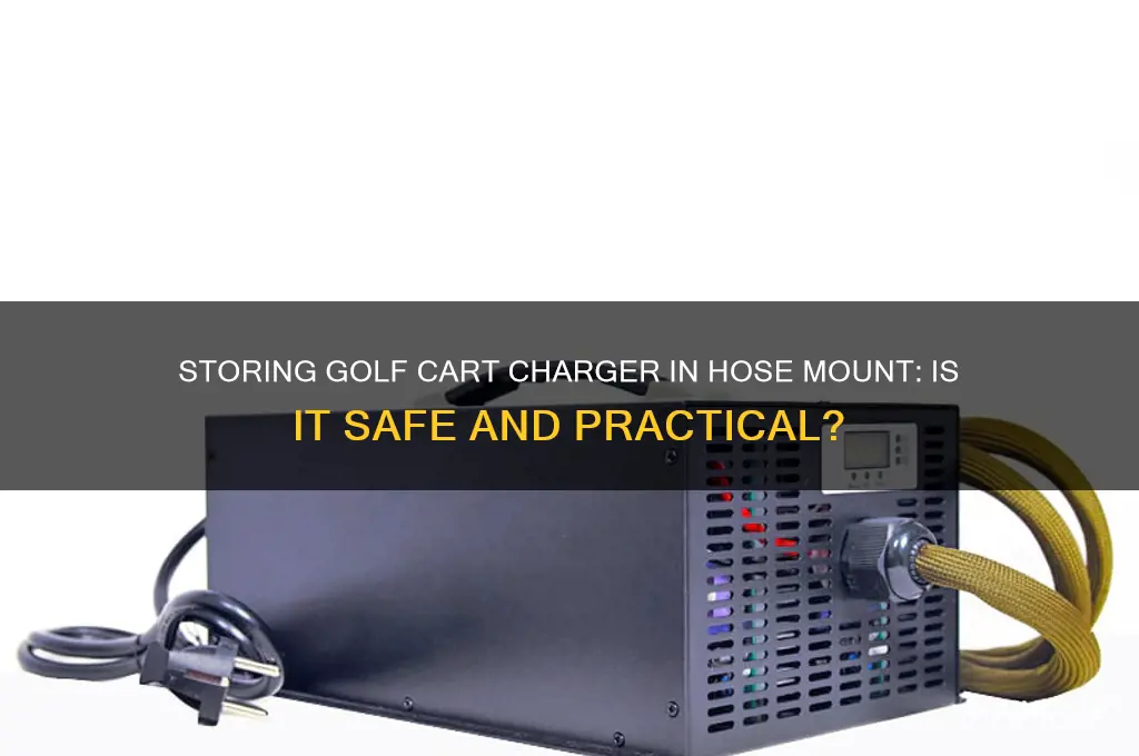 can i store golf cart charger in hose mount