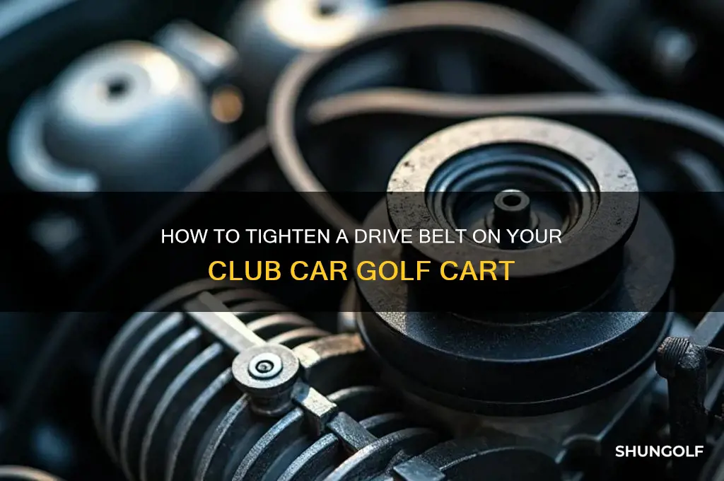 can i tighten drive belt on club car golf cart
