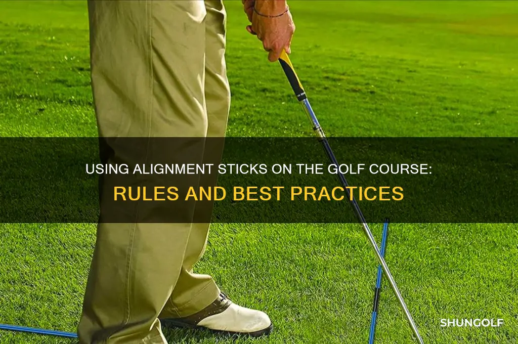 can i use an alignment stick on the golf course