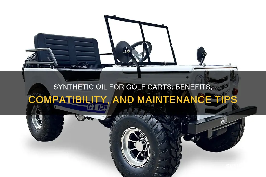 can i use synthetic oil in my golf cart