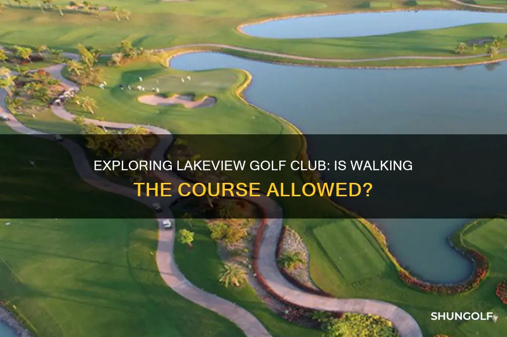 can i walk lakeview golf club