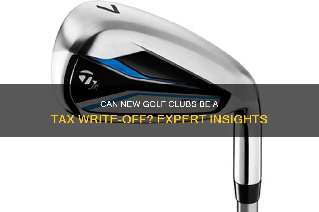 can i write off new golf clubs