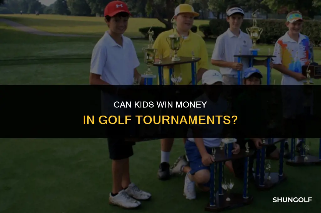 can kids win money in golf tournaments