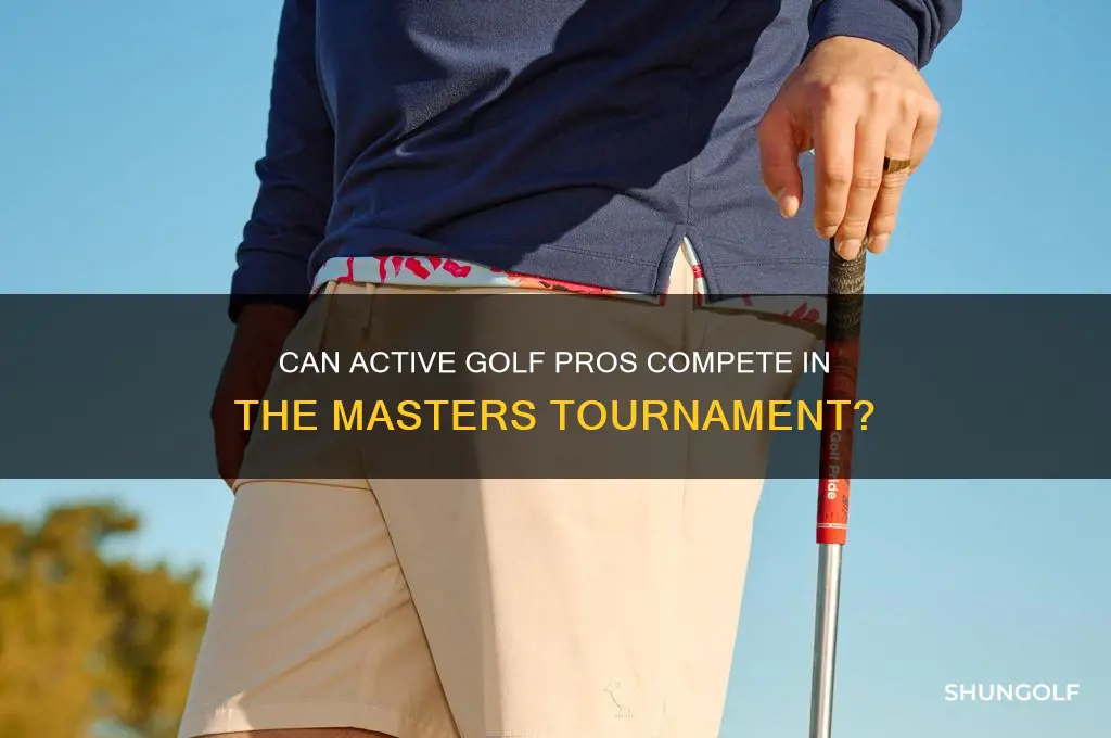 can live golf players play in the masters