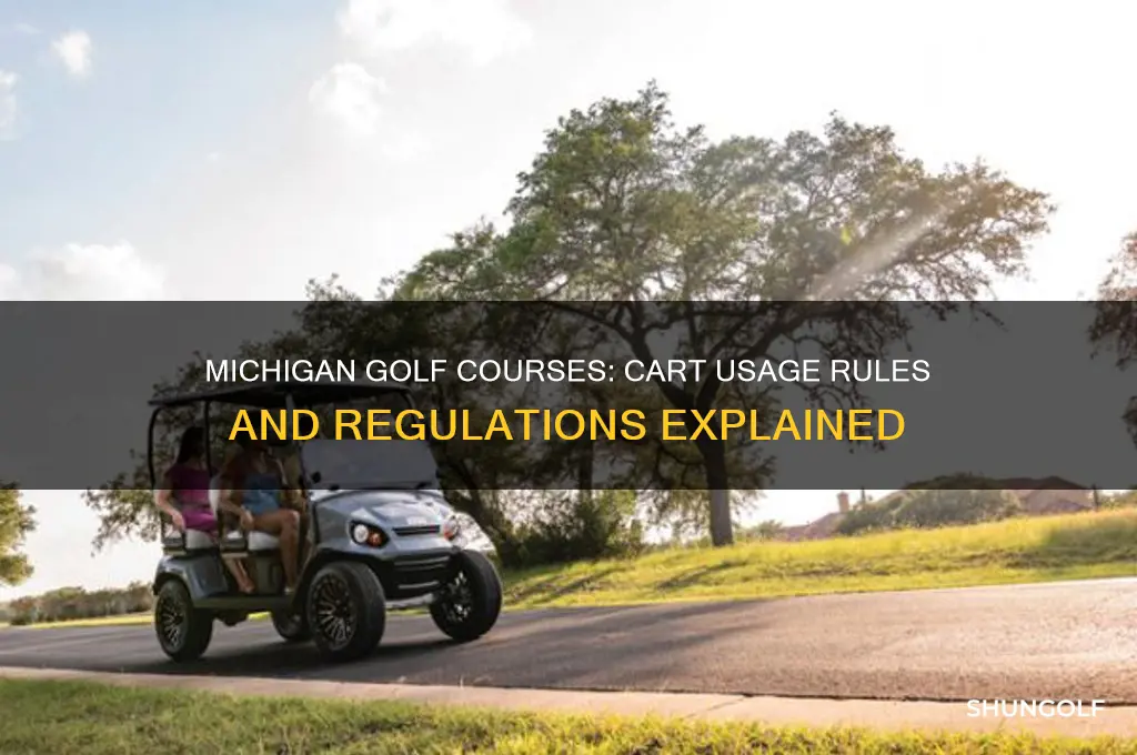 can michigan golf courses use carts