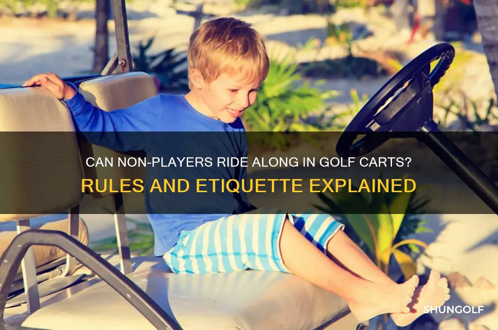 can non player ride along golf cart
