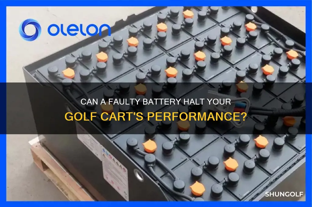 can one bad battery stop golf cart