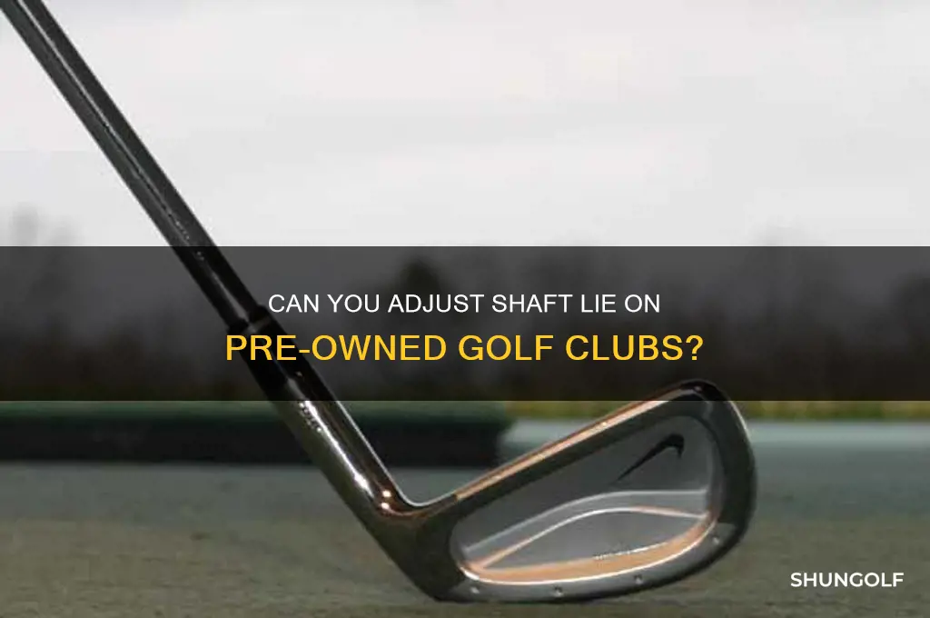 can shaft lie be changed on used golf clubs