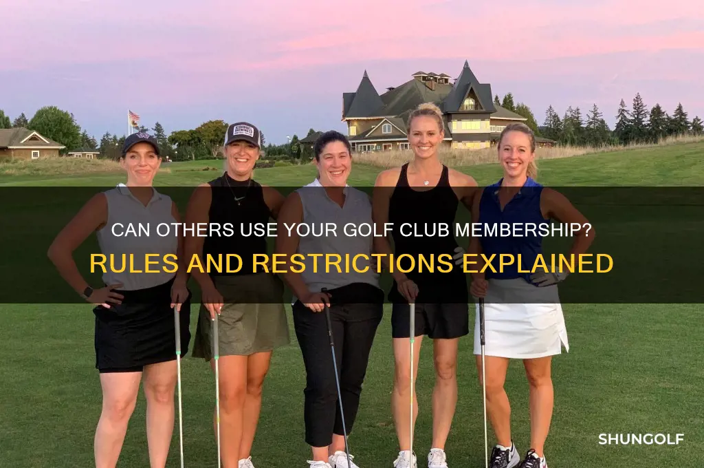 can someone else use golf club membership
