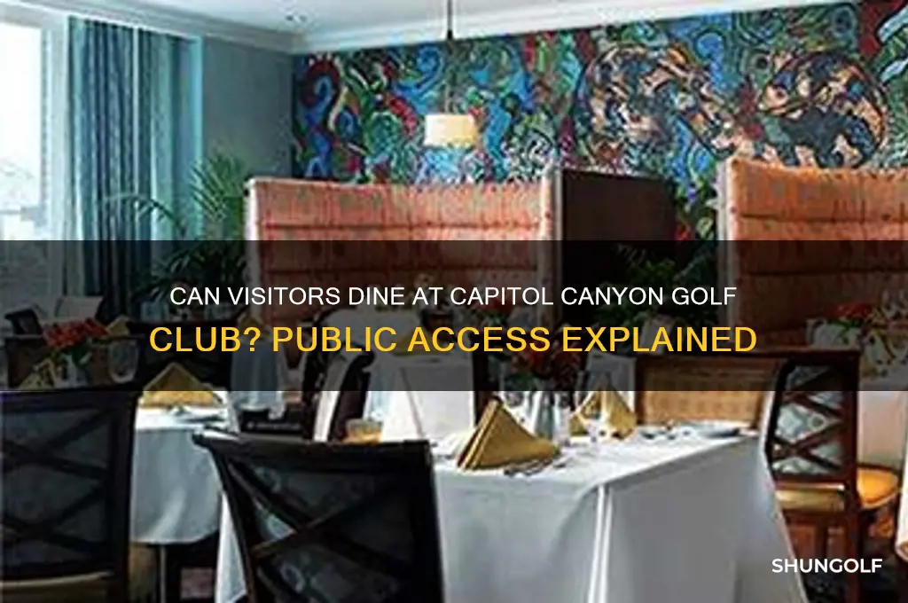 can the public eat at capitol canyon golf club