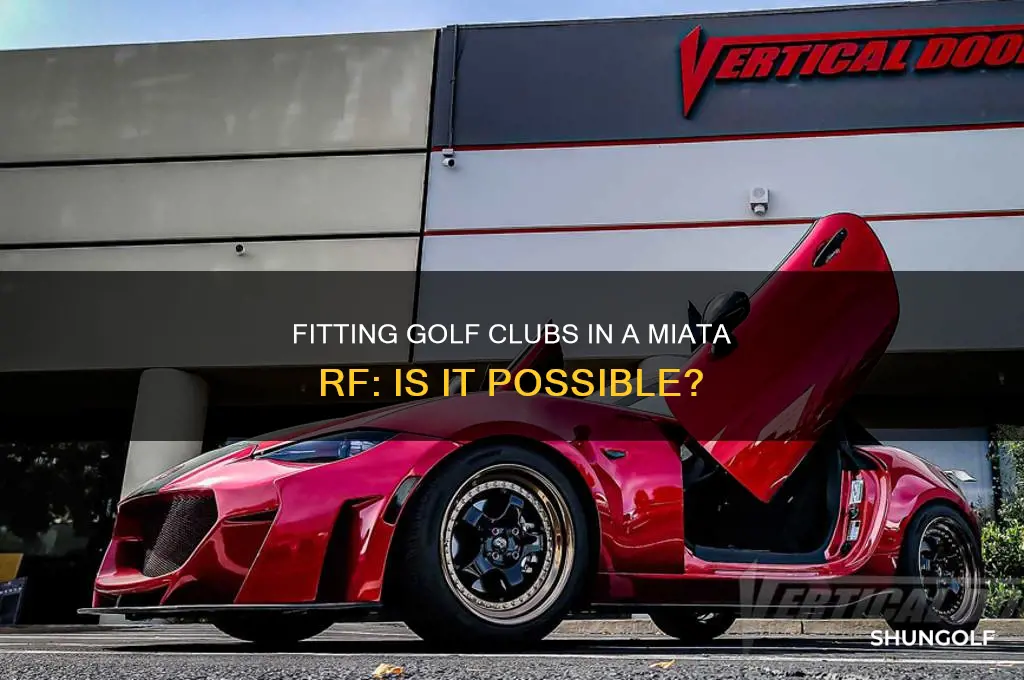 can tou fit golf clubs in back of miata rf