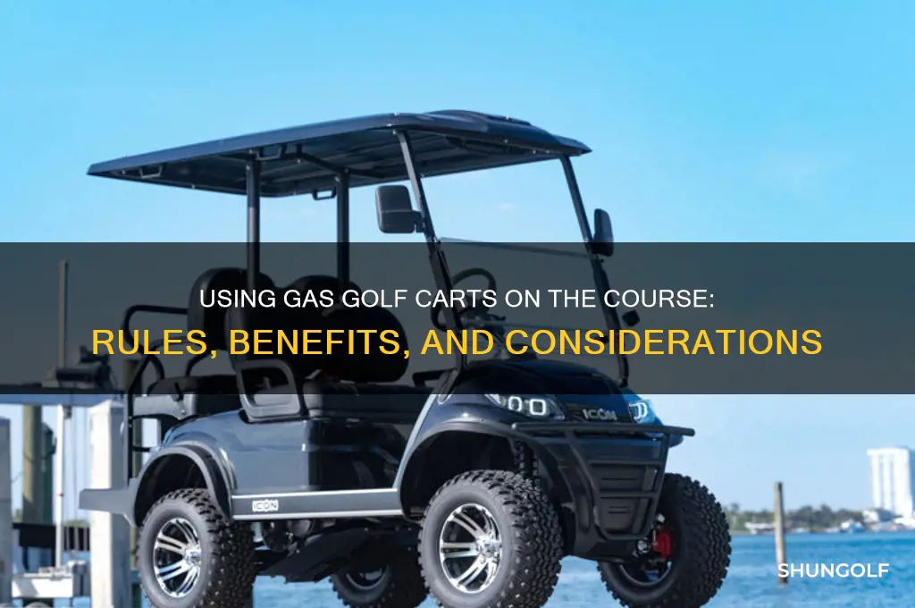 can use gas golf cart on golf course