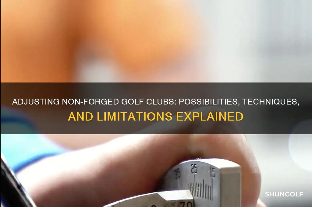 can you adlust golf clubs that arent forged