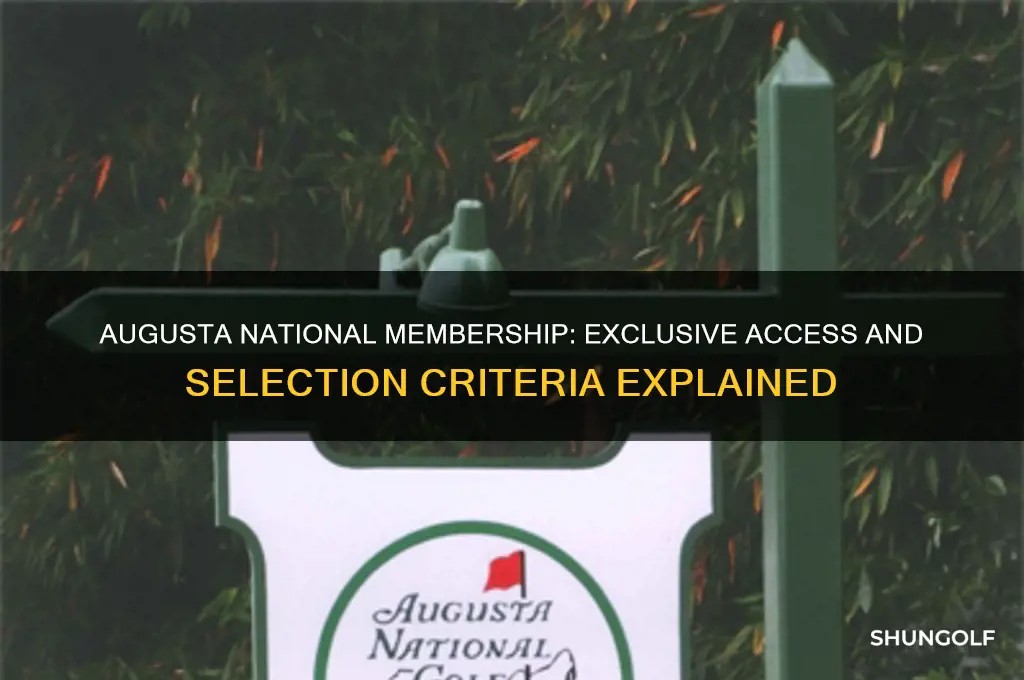 can you be a member at augusta national golf club