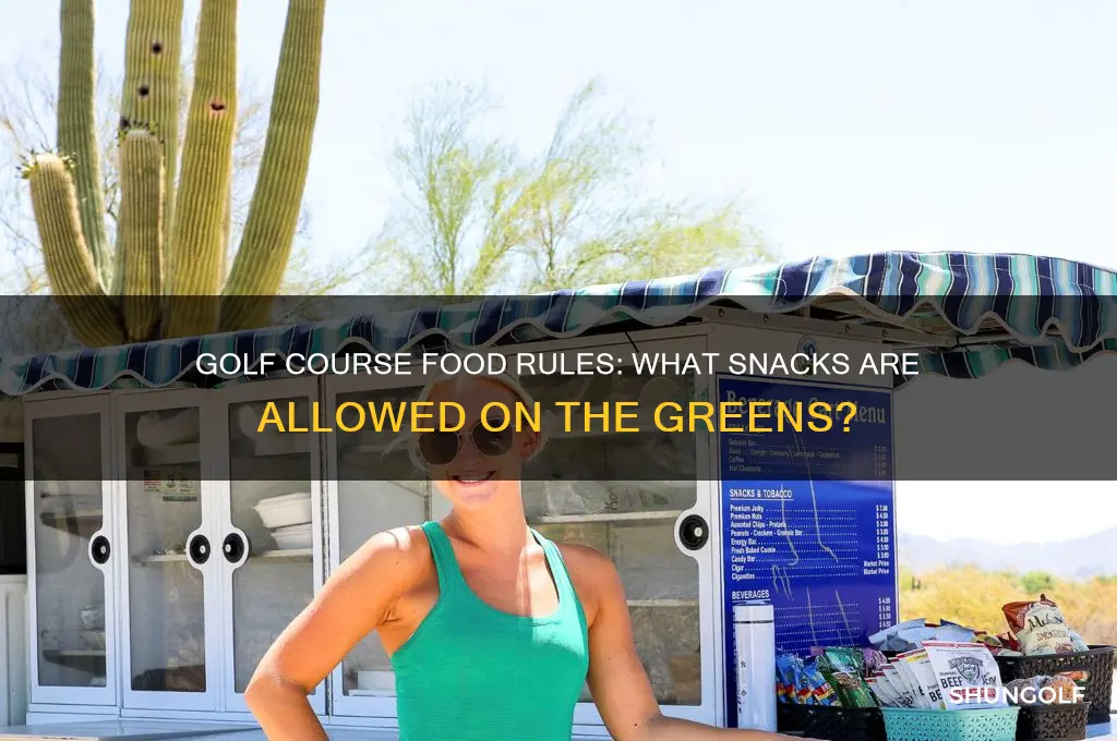 can you bring food on a golf course