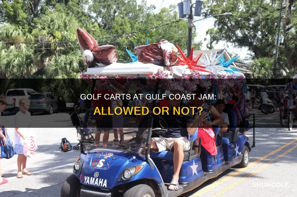 can you bring golf carts to gulf coast jam