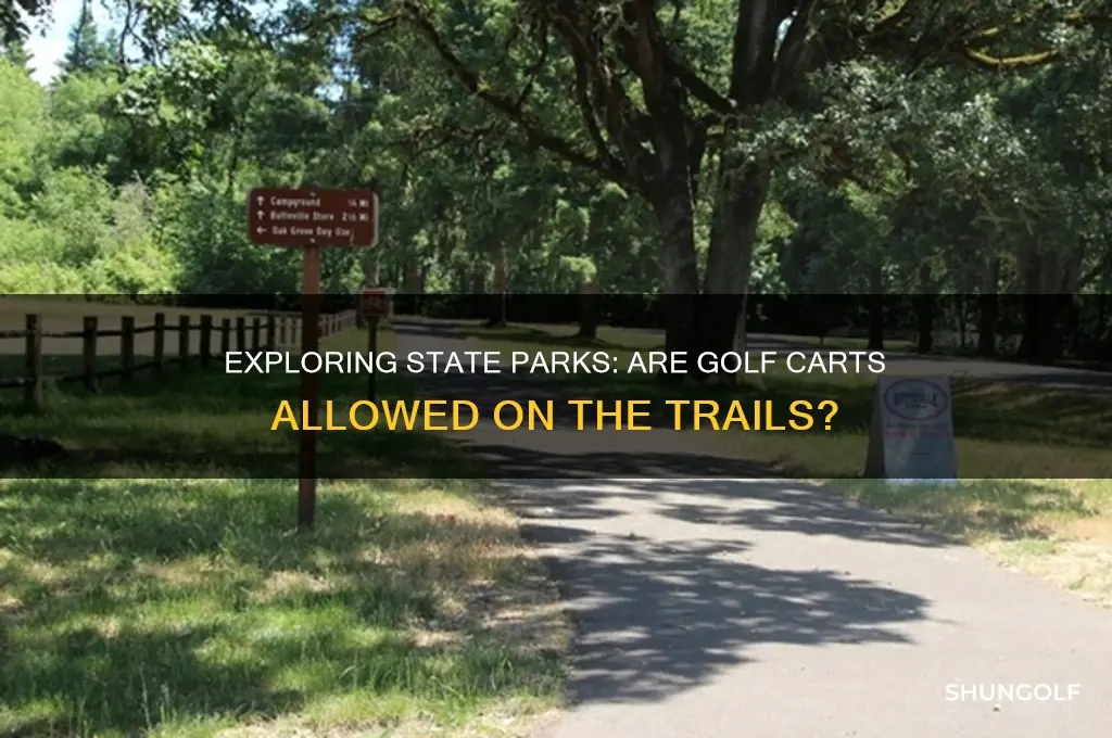 can you bring golf carts to state parks