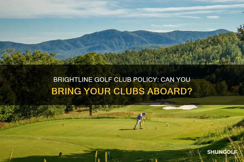 can you bring golf clubs on brightline