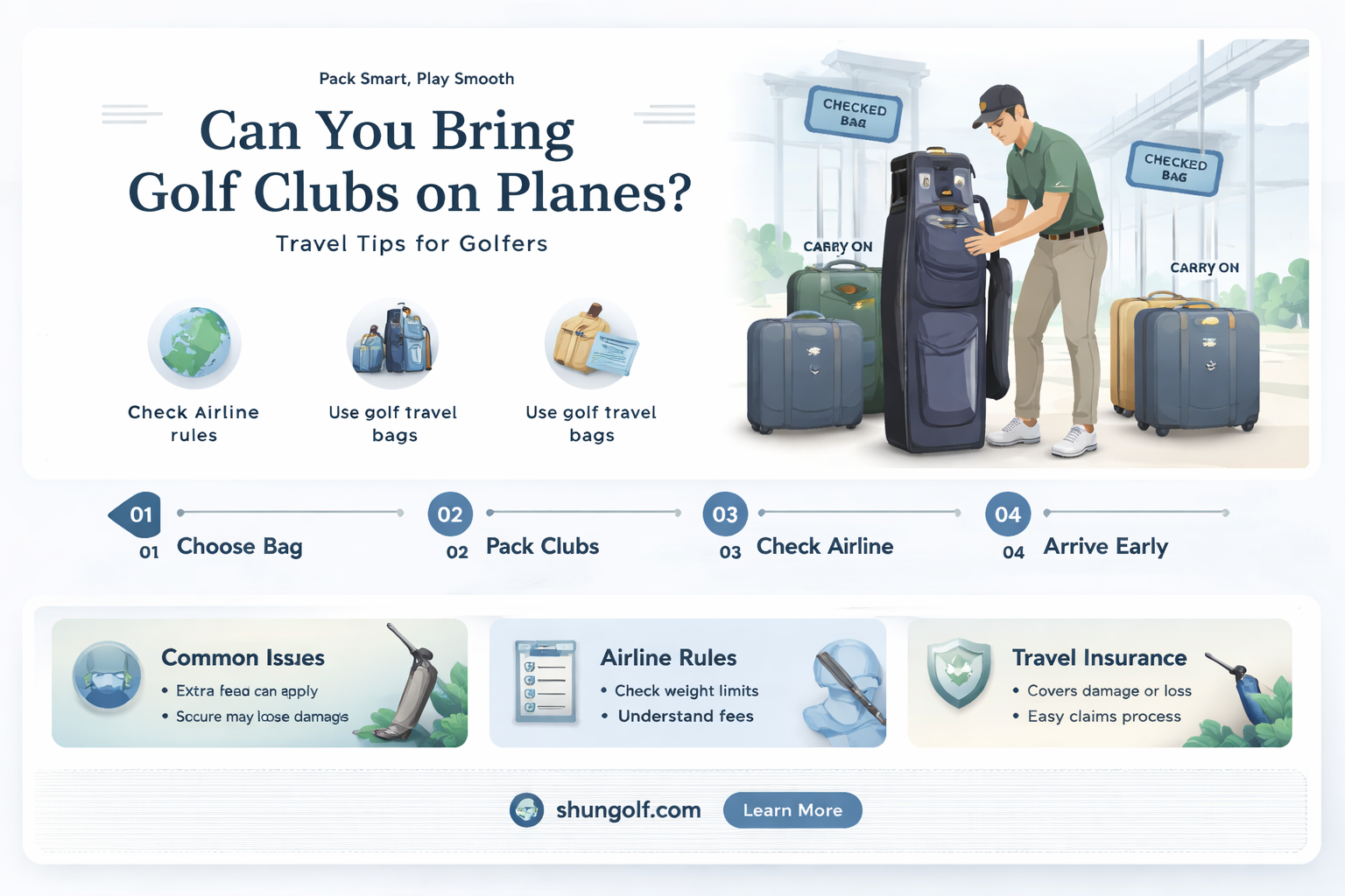 are golf clubs allowed on planes