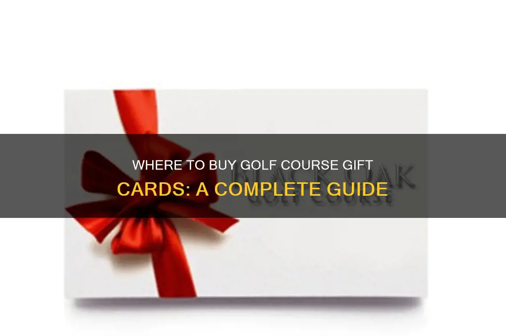 can you buy gift cards for golf courses