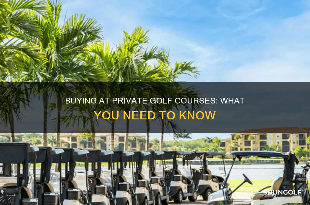 can you buy things at a private golf course