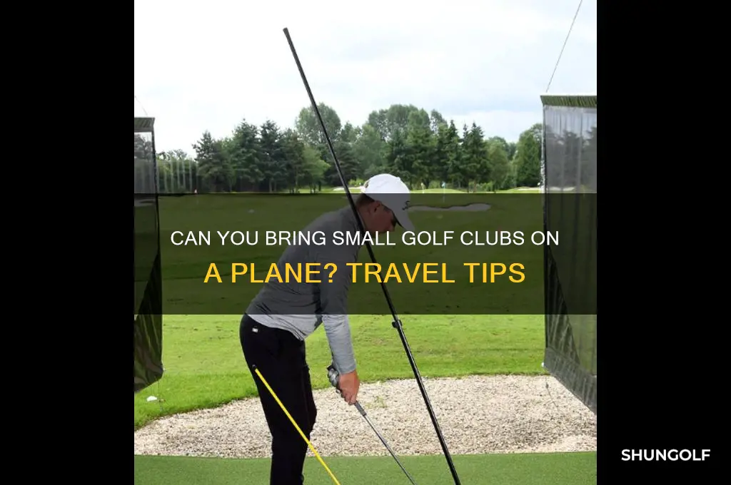 can you carry small golf clubs onto a plance