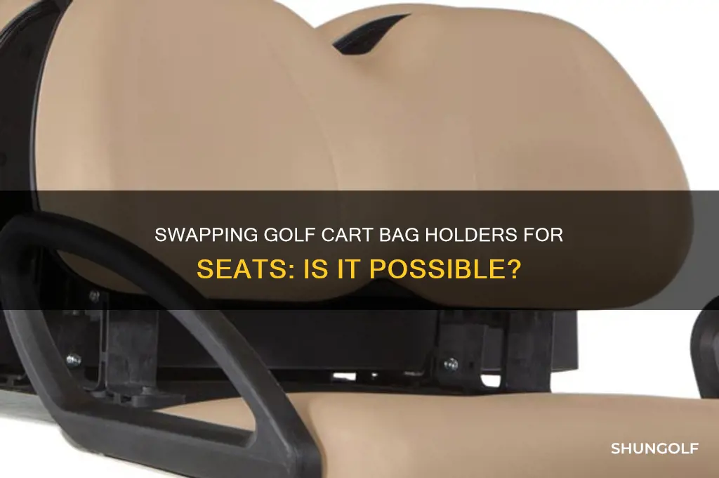 can you change out golf cart bag holder for seats