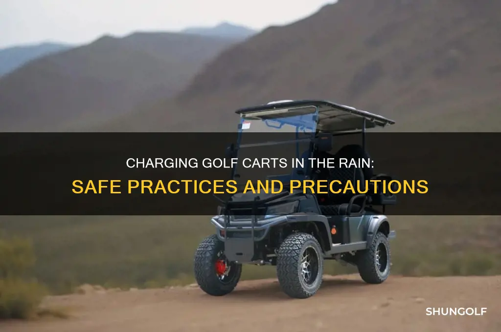 can you charge a golf cart in the rain
